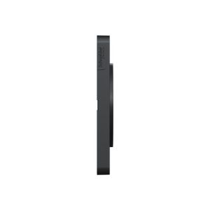 plaque 3 postes Schneider Odace Touch finition Kvadrat gris perle avec liseré anthracite - vue de coté