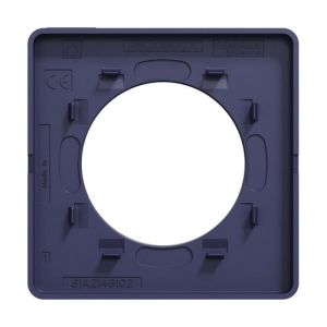 plaque 1 poste Schneider Odace Touch couleur bleu cobalt - vue de dos