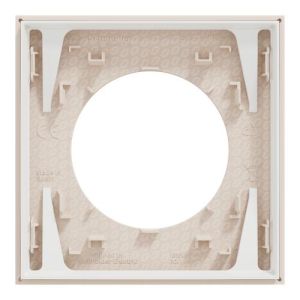 plaque de finition 1poste Schneider Odace beige sable - vue de dos