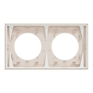plaque de finition 2 postes Schneider Odace beige sable - vue de dos
