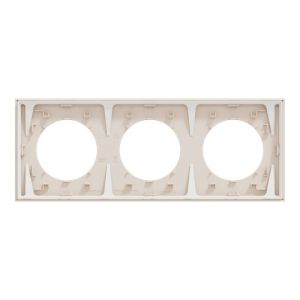 plaque de finition 3 postes Schneider Odace beige sable - vue de dos