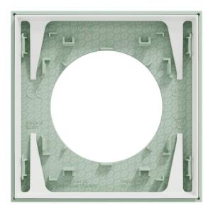 plaque de finition 1 poste Schneider Odace vert jade - vue de dos