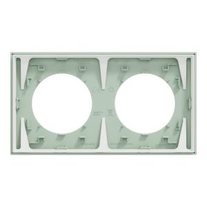 plaque de finition 2 postes Schneider Odace Vert jade - vue de dos