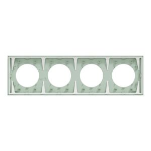 plaque de finition 4 postes Schneider Odace vert jade - vue de dos