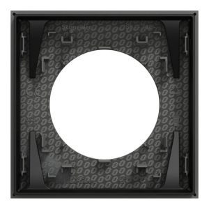 plaque de finition 1 poste Schneider Odace gris basalte - vue de dos