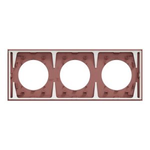 plaque de finition 3 postes Schneider Odace® rose grenat - vue de dos