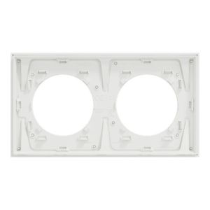 plaque de finition 2 postes Schneider Odace Métal effet Laiton - vue de dos
