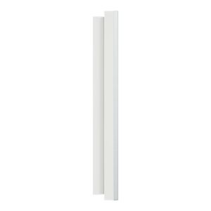 plaque 2 postes Schneider Odace Métal effet Aluminium - vue de côté