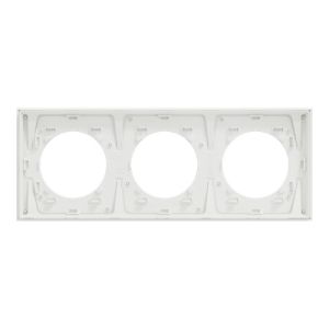 plaque 3 postes Schneider Odace Métal effet Aluminium - vue de dos