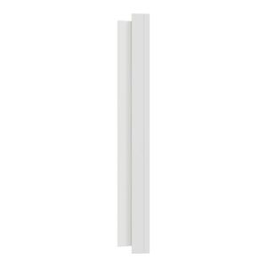 plaque 2 postes Schneider Odace Métal effet céramique blanc - vue de côté