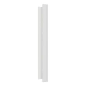 plaque 3 postes Schneider Odace Métal effet Céramique blanc - vue de côté