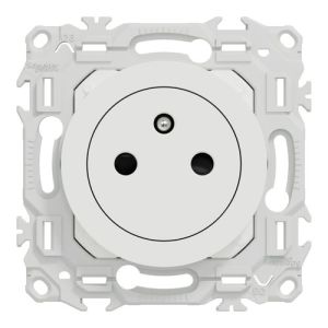 lot de 108 prises affleurantes Schneider Odace blanc craie - vue de face