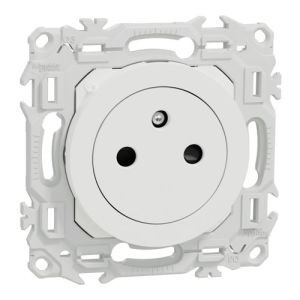 lot de 108 prises affleurantes Schneider Odace blanc craie