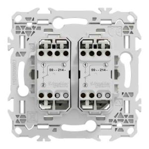 double interrupteur multifonctionnel Schneider Odace - vue de dos