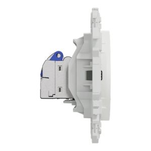 prise RJ45 Schneider Odace blanc craie - vue de côté