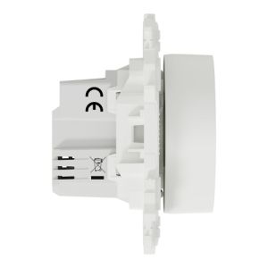 variateur rotatif Schneider Wiser Odace blanc - vue de côté