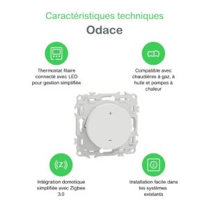 avantages du variateur rotatif Schneider Wiser Odace blanc