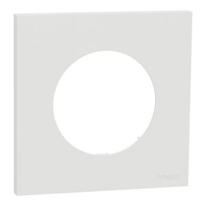 plaque de finition 1 poste Schneider Odace blanc craie
