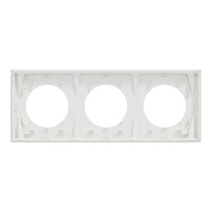 plaque de finition 3 postes Schneider Odace® en blanc craie - vue de dos