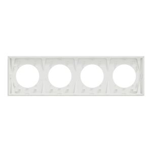 plaque de finition 4 postes Schneider Odace® Schneider blanc craie - vue de dos