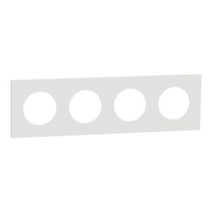 plaque de finition 4 postes Schneider Odace® Schneider blanc craie