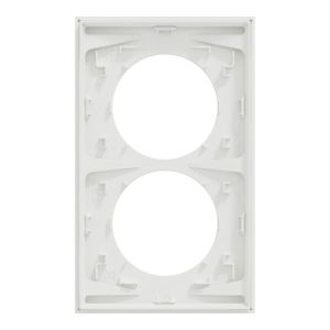 plaque de finition 2 postes Schneider Odace® blanc craie - vue de dos