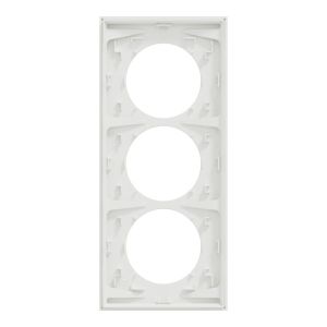 plaque de finition 3 postes Schneider Odace® blanc craie E57 - vue de dos