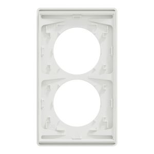 Plaque double SCHNEIDER Odace Architecte blanc craie E57 - vue de dos
