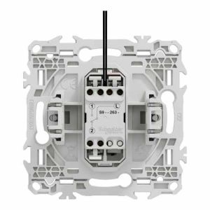 interrupteur va-et-vient lumineux Schneider Odace blanc - vue de dos