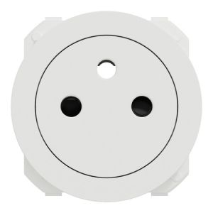 enjoliveur prise affleurante Schneider Odace blanc RAL 9003 - vue de face