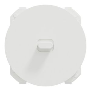 enjoliveur va et vient à levier Schneider Odace blanc mat - vue de face