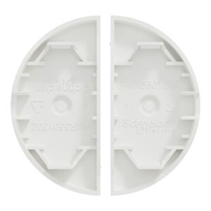 Enjoliveur pour double va et vient Schneider Odace blanc - vue de dos