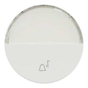 enjoliveur avec porte-étiquette Schneider Odace blanc - vue de face
