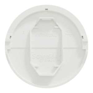 enjoliveur avec porte-étiquette Schneider Odace blanc - vue de dos