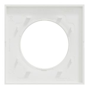 plaque de finition 1 poste Schneider Odace® blanche - vue de dos