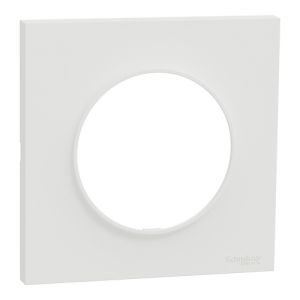 plaque de finition 1 poste Schneider Odace® blanche