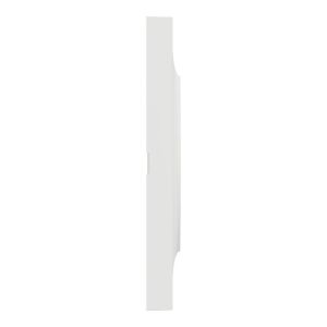 plaque de finition 2 postes Schneider Odace® blanche - vue de côté