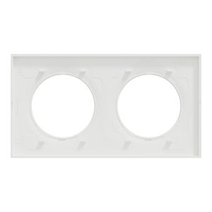 plaque de finition 2 postes Schneider Odace® blanche - vue de dos