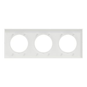 plaque de finition 3 postes Schneider Odace® blanche - vue de dos