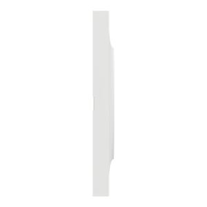 plaque de finition 4 postes Schneider Odace® blanche - vue de côté
