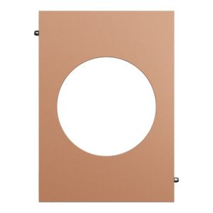 plaque de finition centrale Schneider Odace Architecte effet cuivre - vue de face