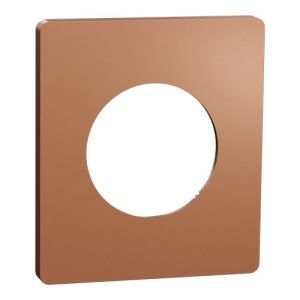 plaque de finition 1 poste Schneider Odace Architecte effet Cuivre