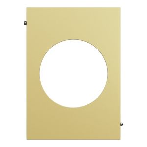 plaque de finition centrale Schneider Odace Architecte effet Laiton - vue de face