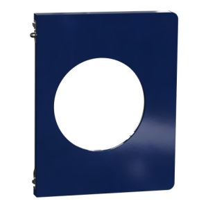 Plaque de finition latérale Schneider Odace Architecte Bleu émaillé