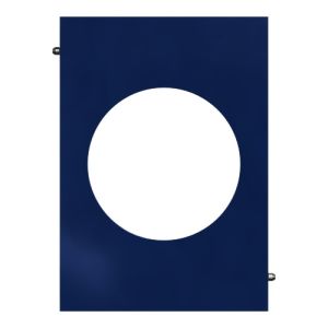 plaque de finition centrale Schneider Odace Architecte Bleu émaillé - vue de face