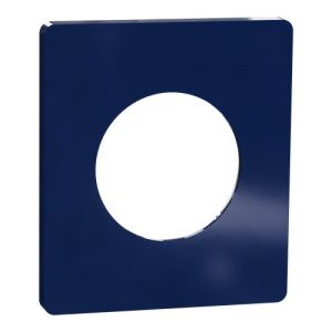 plaque de finition 1 poste Schneider Odace Architecte Bleu émaillé