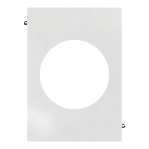plaque de finition centrale Schneider Odace Architecte Blanc émaillé - vue de face