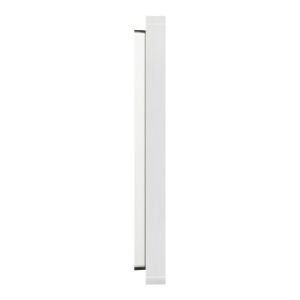 plaque de finition 1 poste Schneider Odace Architecte en blanc émaillé - vue de côté