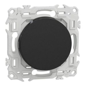 Interrupteur va et vient/bouton poussoir SCHNEIDER Odace noir onyx