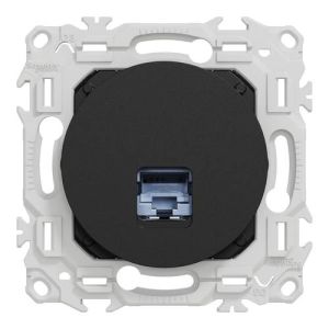 prise RJ45 Schneider Odace noir - vue de face